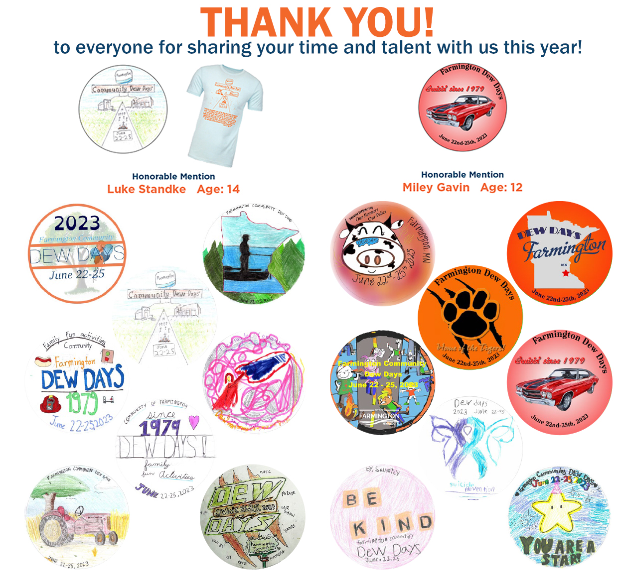 Honorable Mention Button Designs